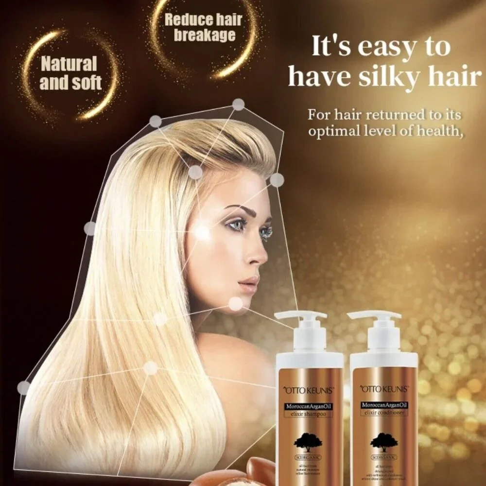 Otto Keunis Moroccan Argan Oil Elixir Shampoo &‎ Conditioner, Curly Hair, Mask.